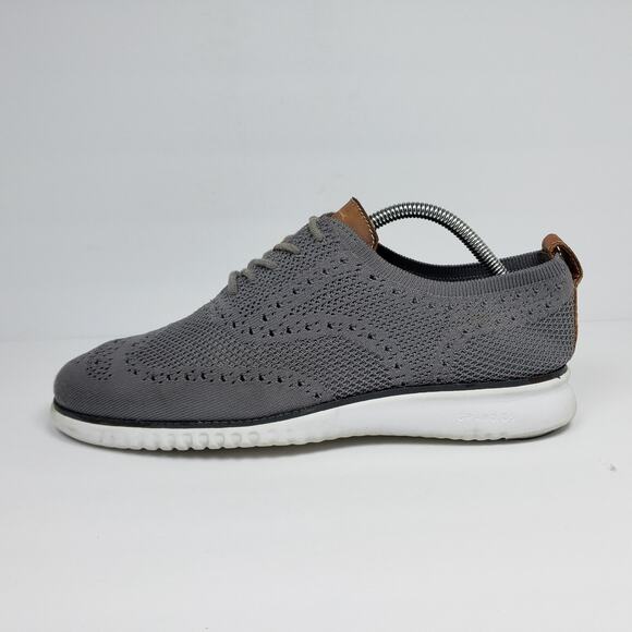 Cole Haan 2.Zerogrand Stitchlite Mens Size 9 Gray Formal Wingtip Oxfords Shoes main image 6